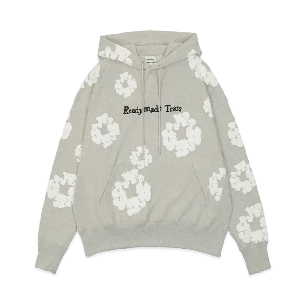 READYMADE x Denim Tears Cotton Wreath Hoodie "Grey/White"