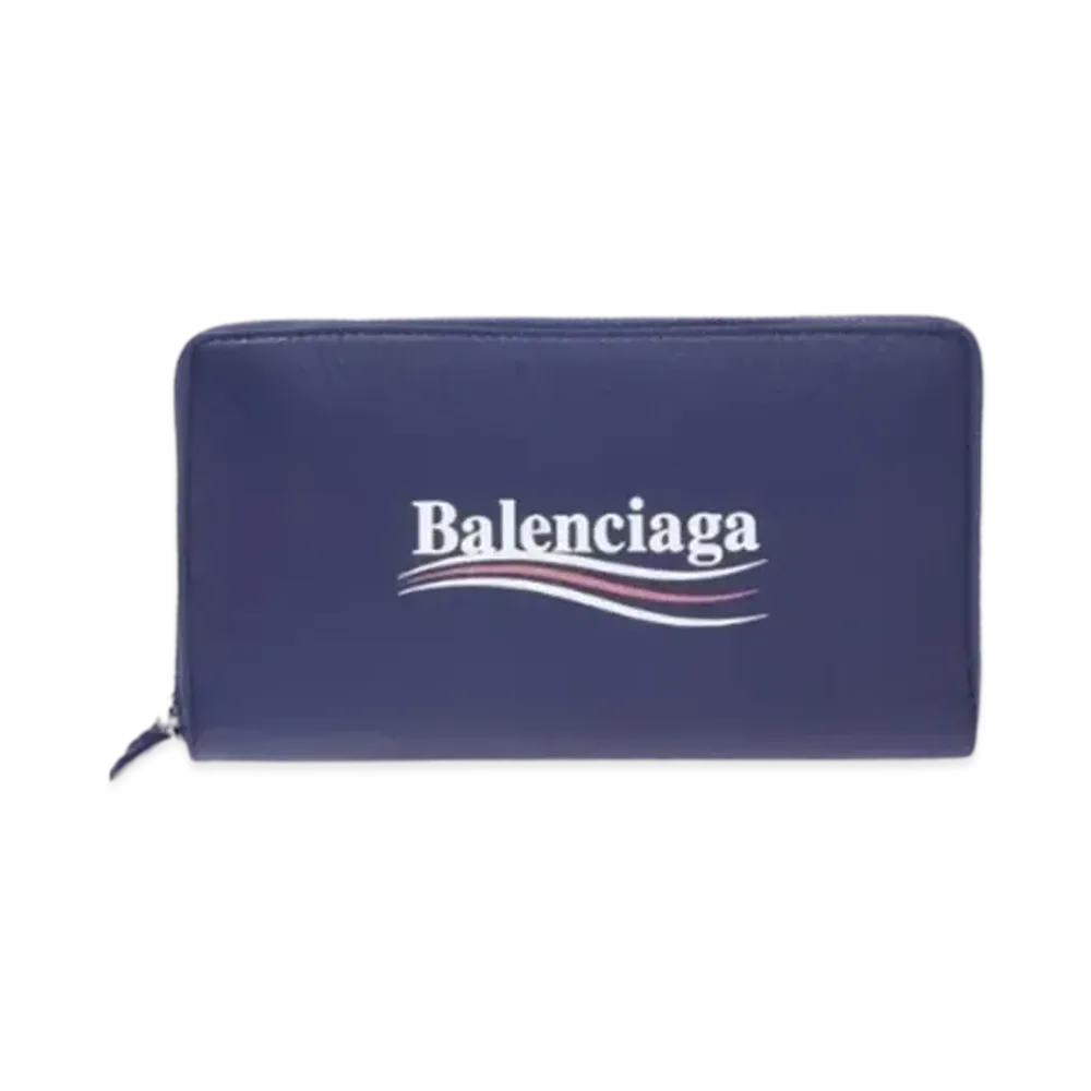 BALENCIAGA Leather Wallet "Blue"