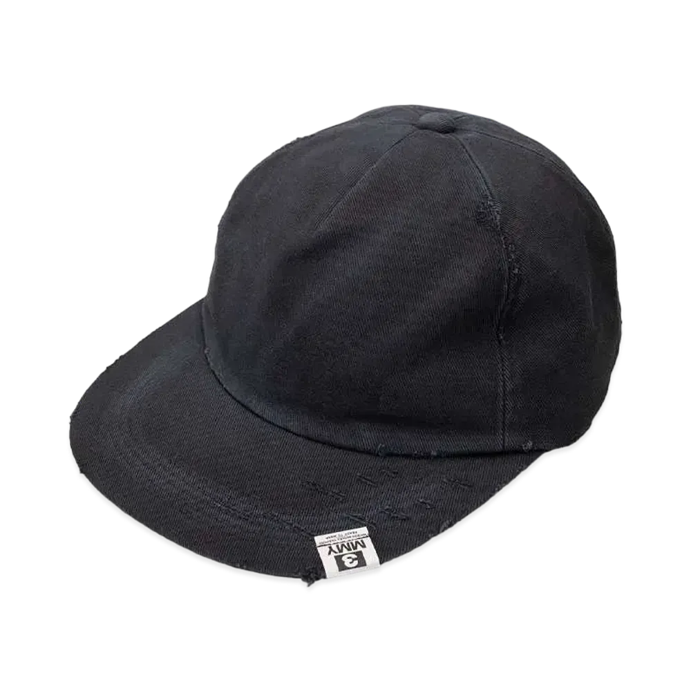 Maison MIHARA YASUHIRO Damaged Canvas Big Cap "Black"