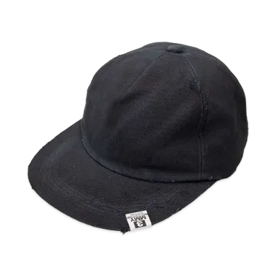 Maison MIHARA YASUHIRO Damaged Canvas Big Cap "Black"
