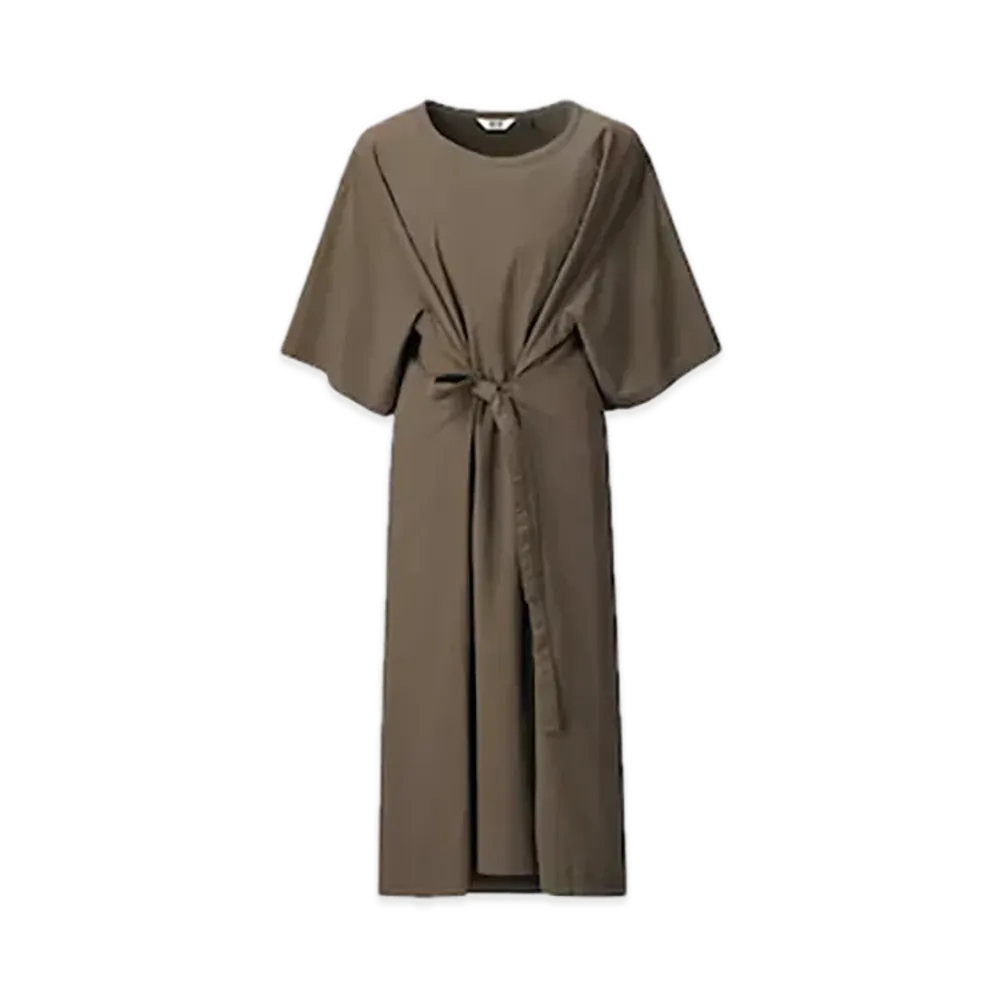 Uniqlo U 24SS 3Way Seersucker Dress "Dark Brown"