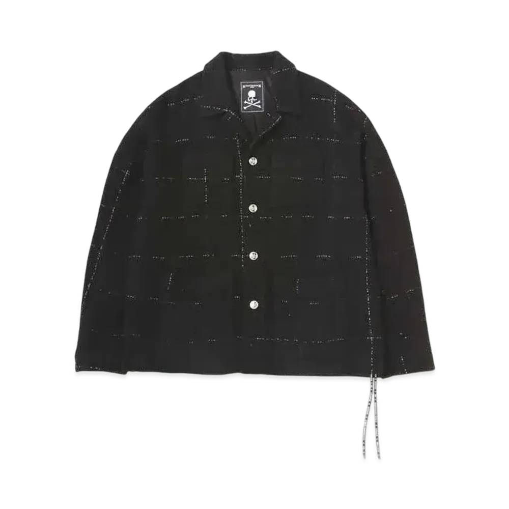 mastermind WORLD Tweed Shirt Jacket "Black"