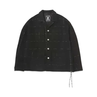 mastermind WORLD Tweed Shirt Jacket "Black"