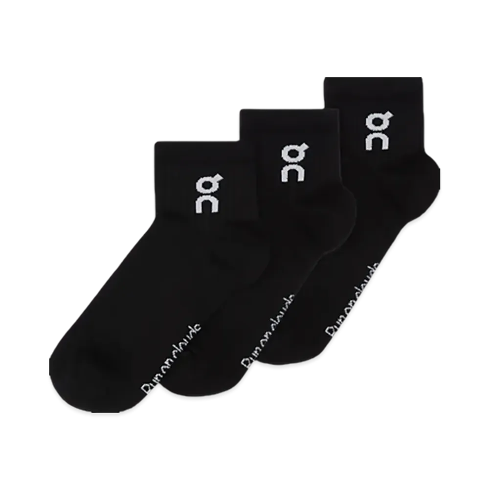 on Logo Sock Mid 3P "Black"