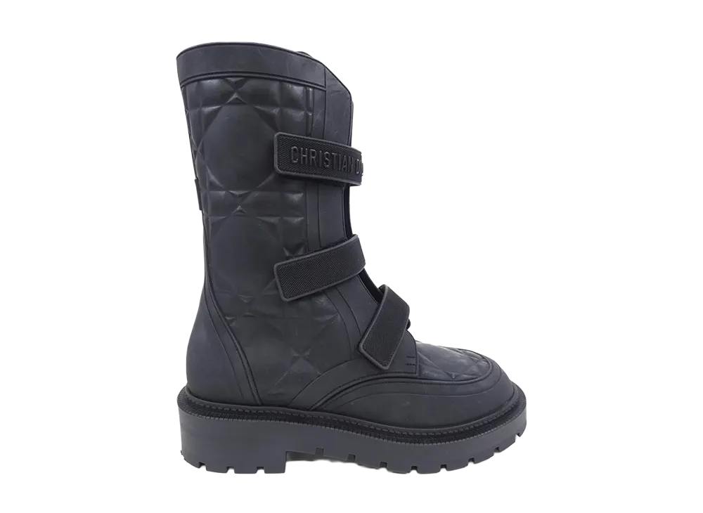 Dior Women's Evolution Macro Cannage Strap Ankle Boots "Black"