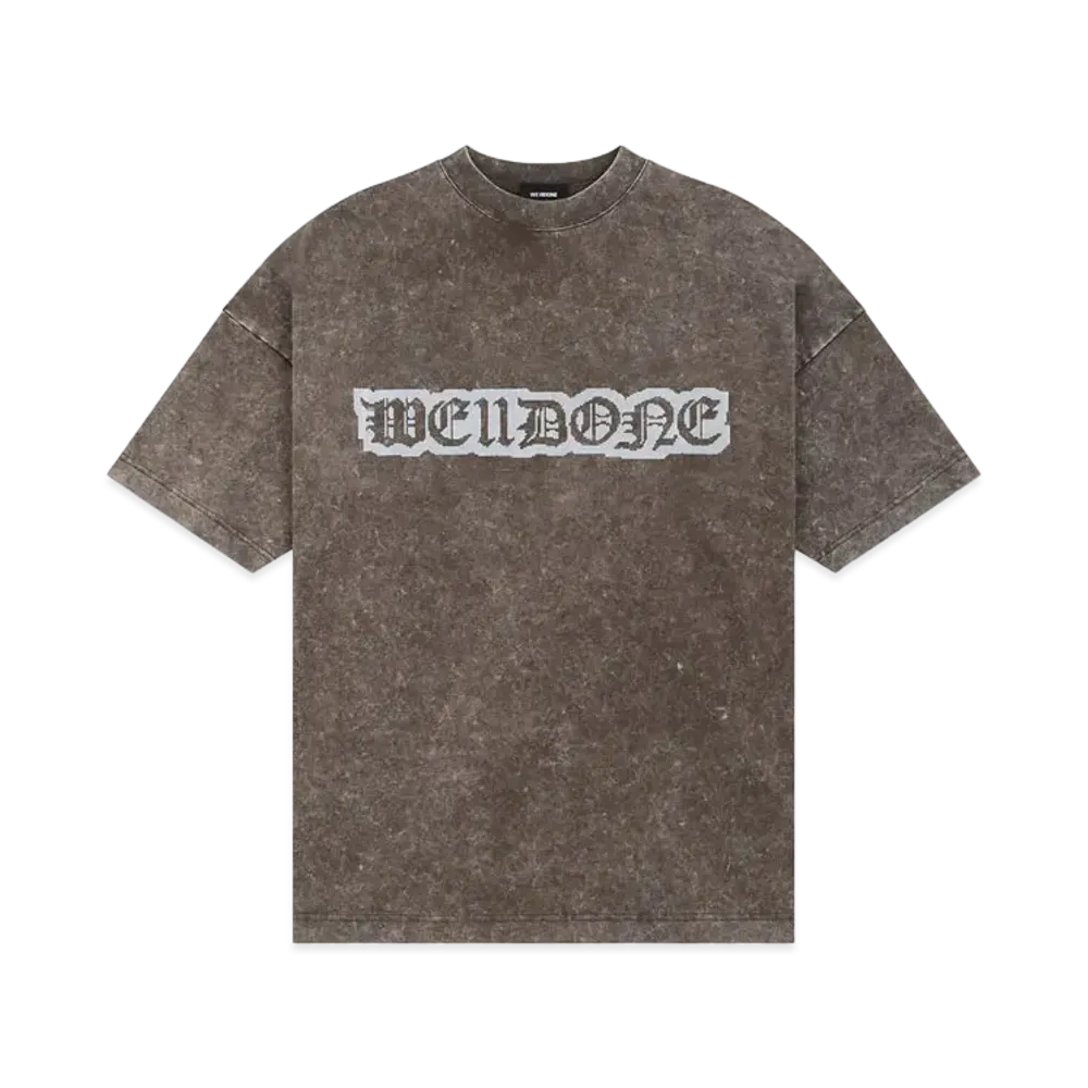 WE11DONE Pixel Logo T-shirt "Brown"