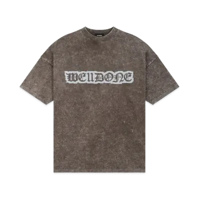 WE11DONE Pixel Logo T-shirt "Brown"