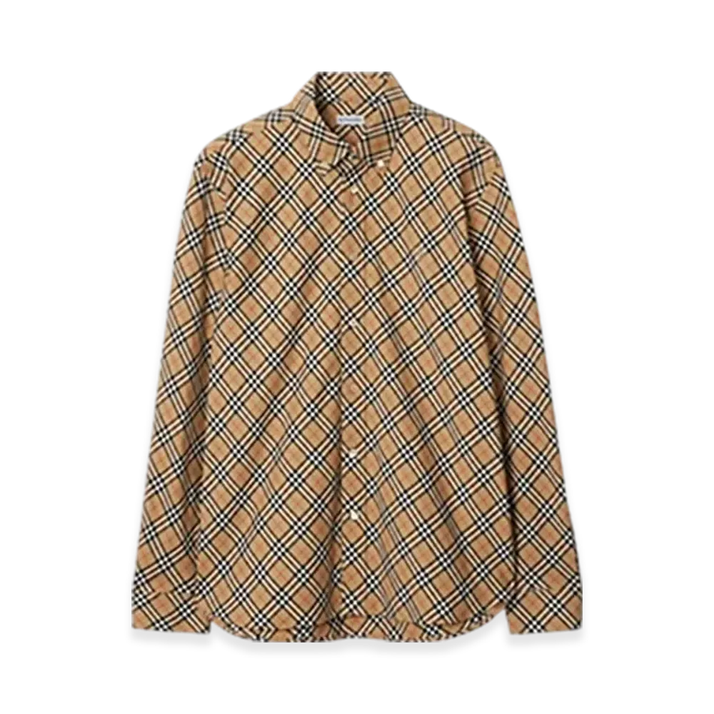 Burberry Check Cotton Shirt "Leaf"