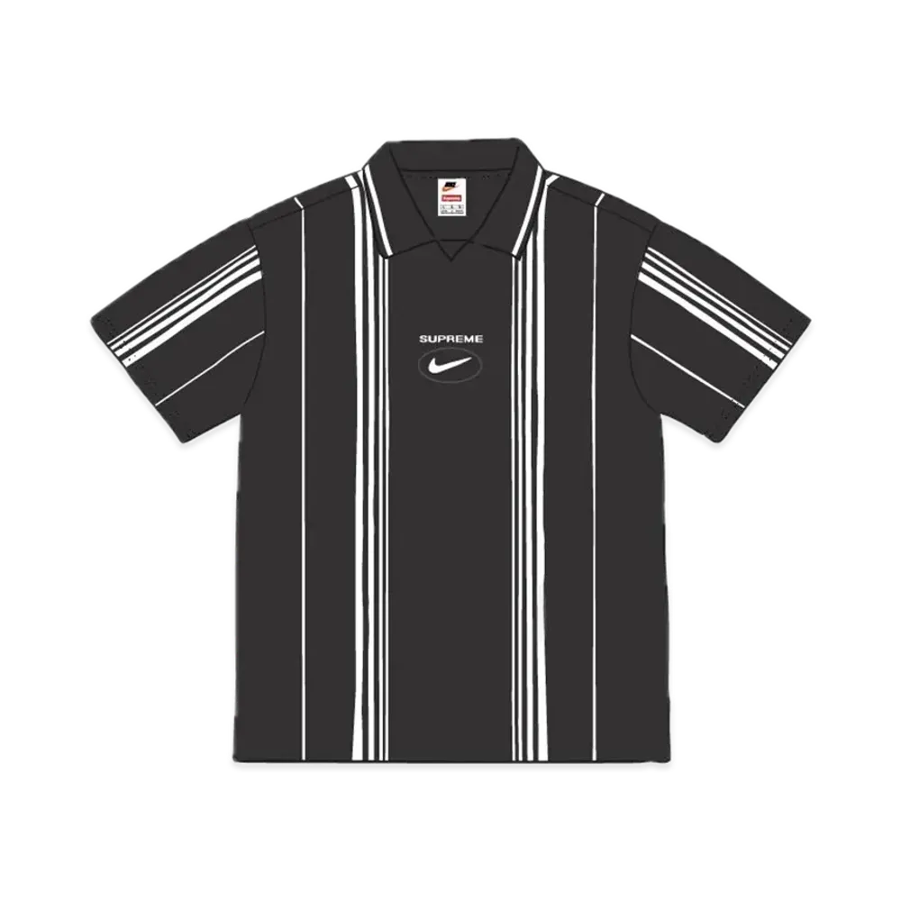 Supreme x Nike Jewel Stripe Soccer Jersey "Black"