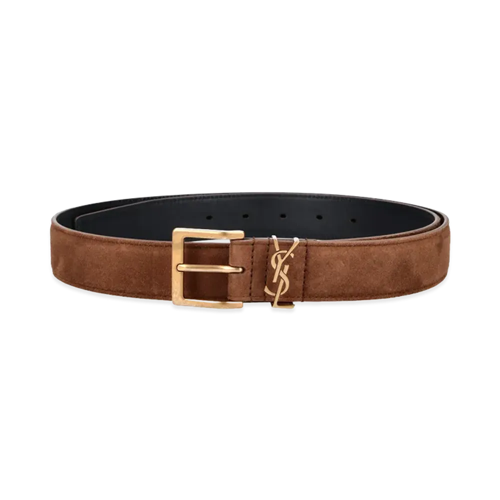 Saint Laurent Belts "Brown"