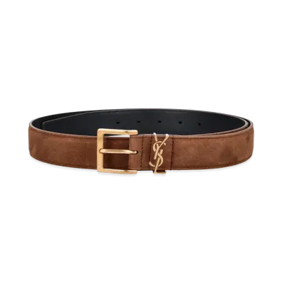 Saint Laurent Belts "Brown"