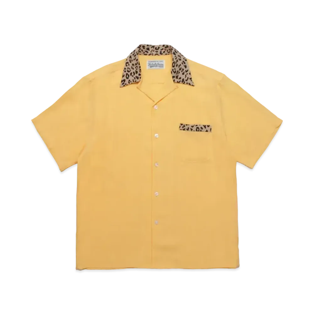 WACKO MARIA TWO TONE OPEN COLLAR SHIRT "Yellow"