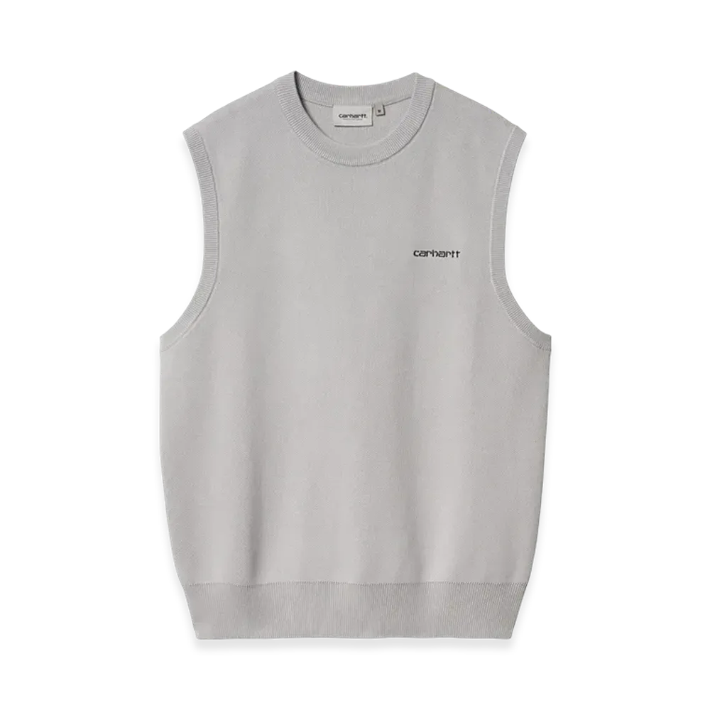 Carhartt WIP Script Vest Sweater "Basalt/Black"