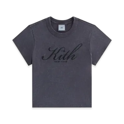 Kith Women Mulberry Script Vintage New York Tee "Black"