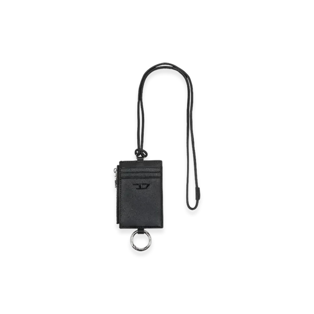 Diesel Rave Badge Holder Nappa Leather Badge Holder "Black"