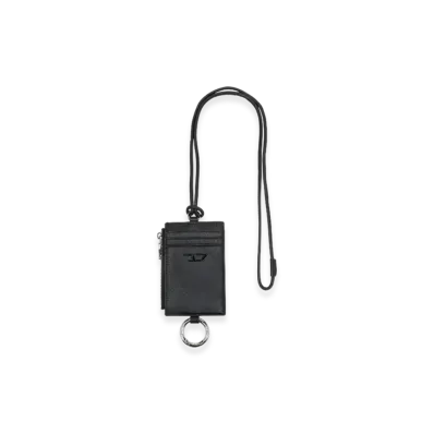 Diesel Rave Badge Holder Nappa Leather Badge Holder "Black"