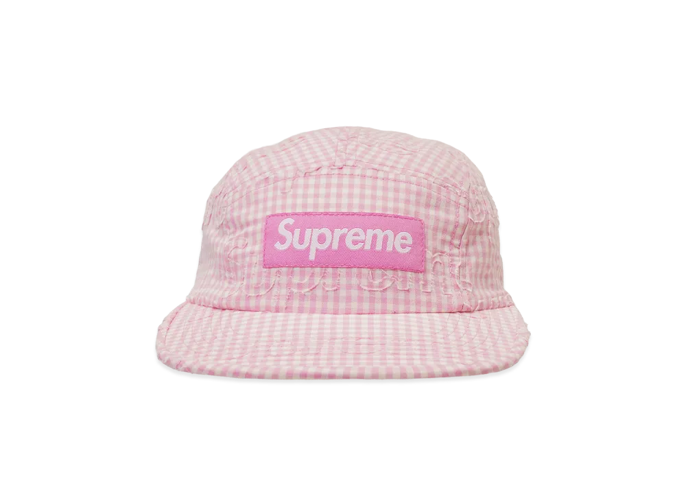 Supreme Monogram Gingham Camp Cap 