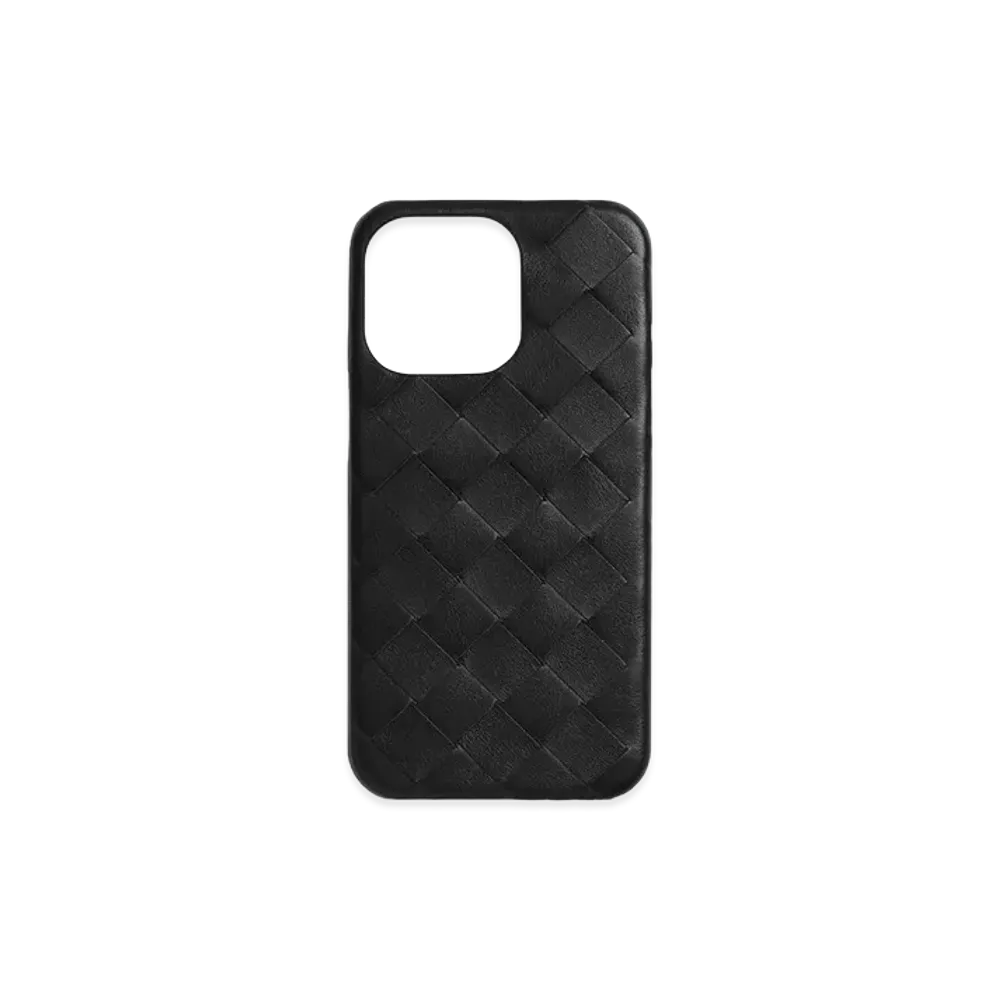 Bottega Veneta Intrecciato iPhone 16 Pro Max Case "Black"