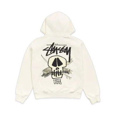 Stussy Fresh Foils Hoodie Garment Dyed "Bone"