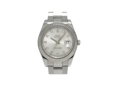 ROLEX Datejust II 10P Diamonds "Silver/Stainless Steel/White Gold"