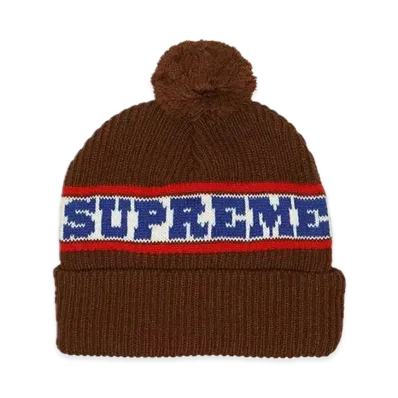 Supreme Big Stripe Beanie "Brown"