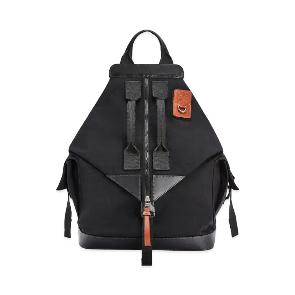 LOEWE Convertible Backpack In Canvas "Black"