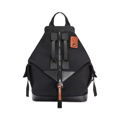 LOEWE Convertible Backpack In Canvas "Black"