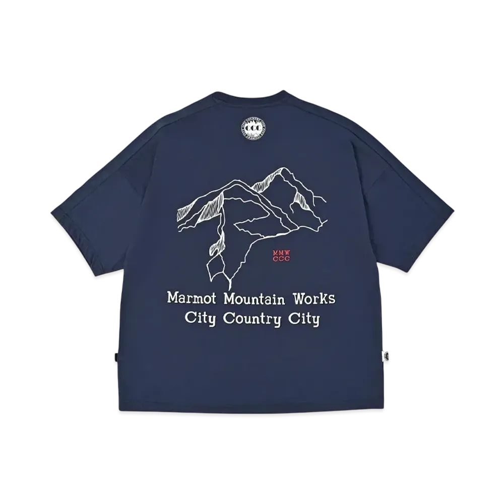 Marmot x CITY COUNTRY CITY MMWCCC Everywhere T-shirt Words of a Mountain "Blue"