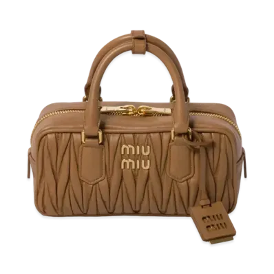 MIUMIU Arcadie Matelasse Nappa Leather Bag "Camel"