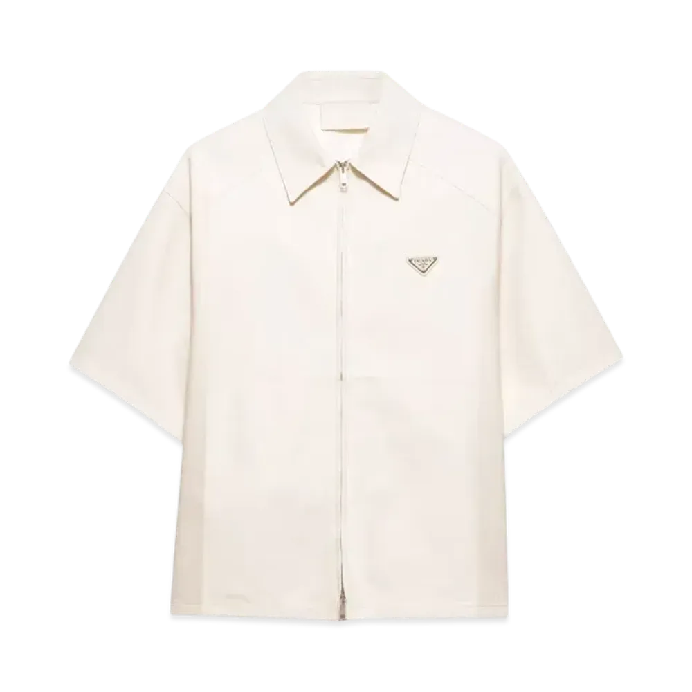 PRADA Men's Nappa Leather Shirt "Off White"