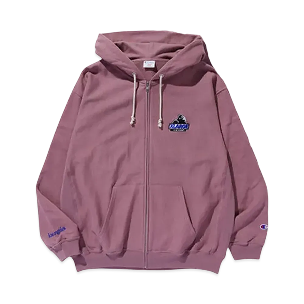 XLARGE x Champion Reverse Weave Zip Hooded Sweatshirt "Pink"