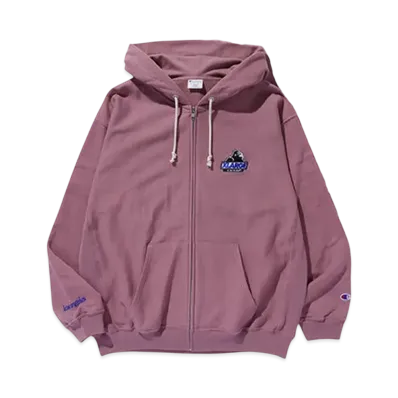 XLARGE x Champion Reverse Weave Zip Hooded Sweatshirt "Pink"