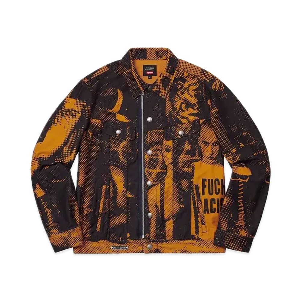 Supreme x Jean Paul Gaultier Fuck Racism Trucker Jacket "Gold"