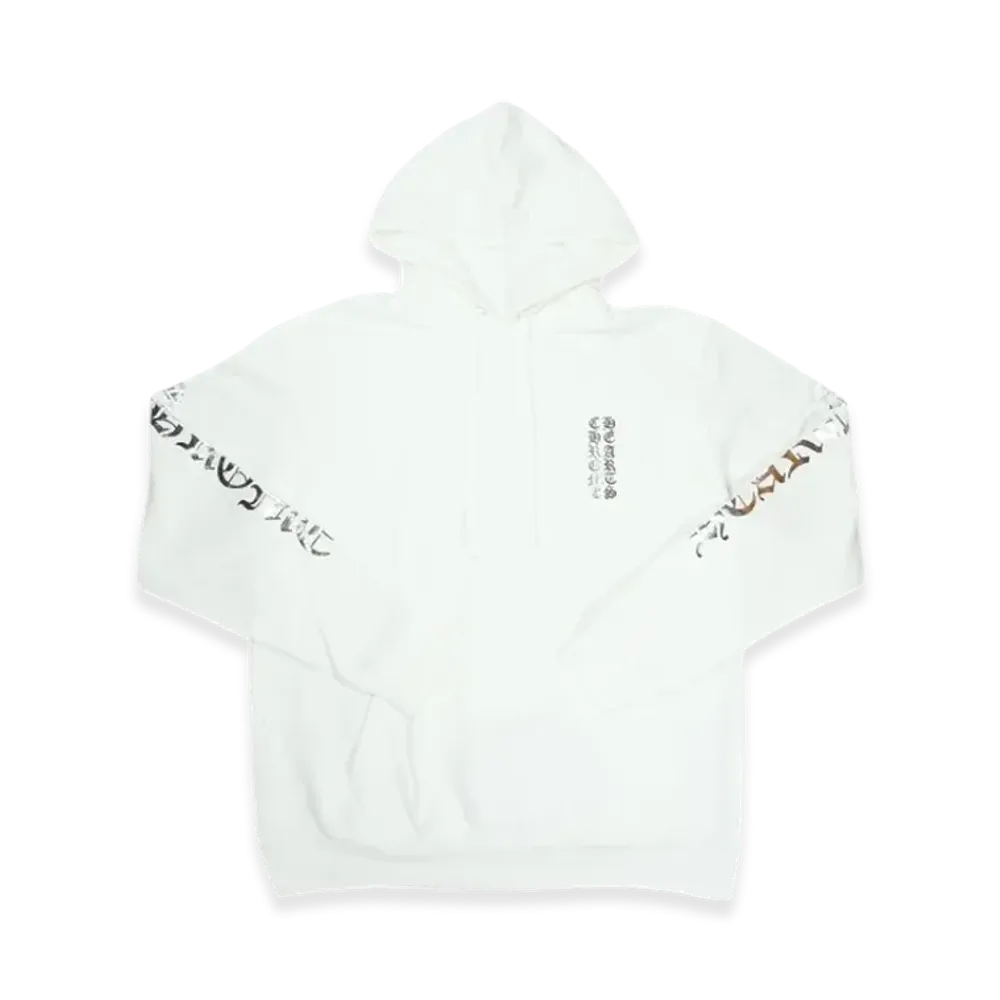 Chrome Hearts Foil Scroll Print Pullover Hoodie "White"
