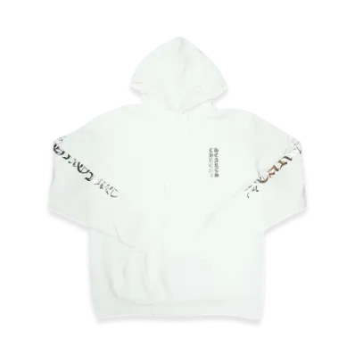 Chrome Hearts Foil Scroll Print Pullover Hoodie "White"
