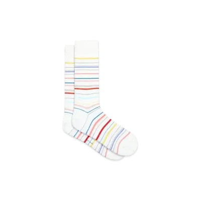 Paul Smith Pencil Stripe Socks "White"