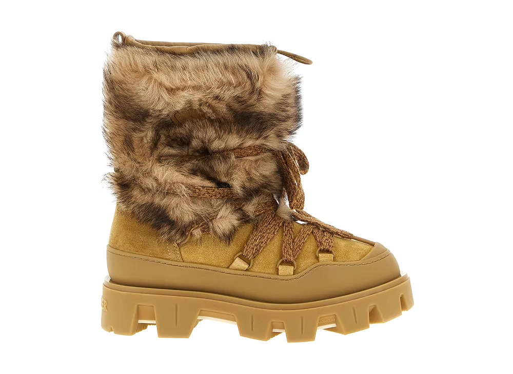 Moncler Women's Peak Après Ankle Boots "Beige"