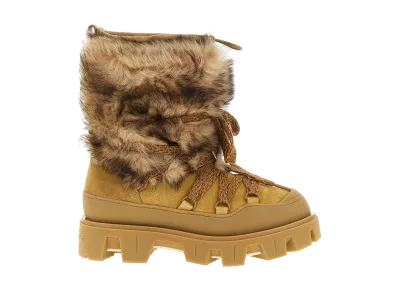 Moncler Women's Peak Après Ankle Boots "Beige"