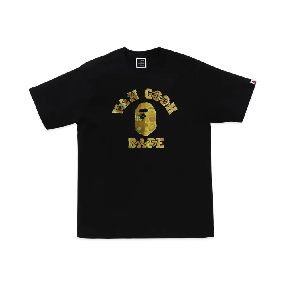 A BATHING APE x Van Gogh Museum College Tee "Black"