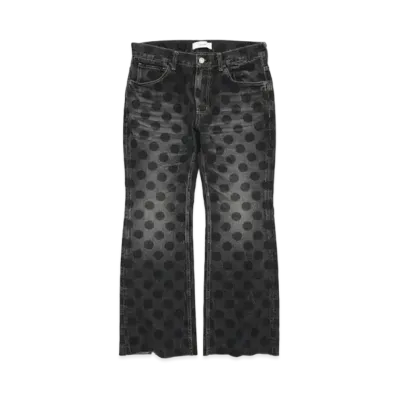 FACETASM Dot Denim Flare Pants "Black"