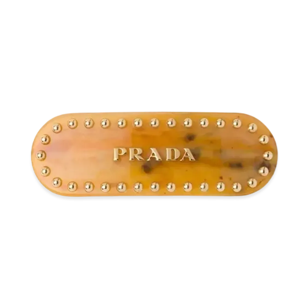 PRADA Plex Hair Clip "Caramel Tortoiseshell"
