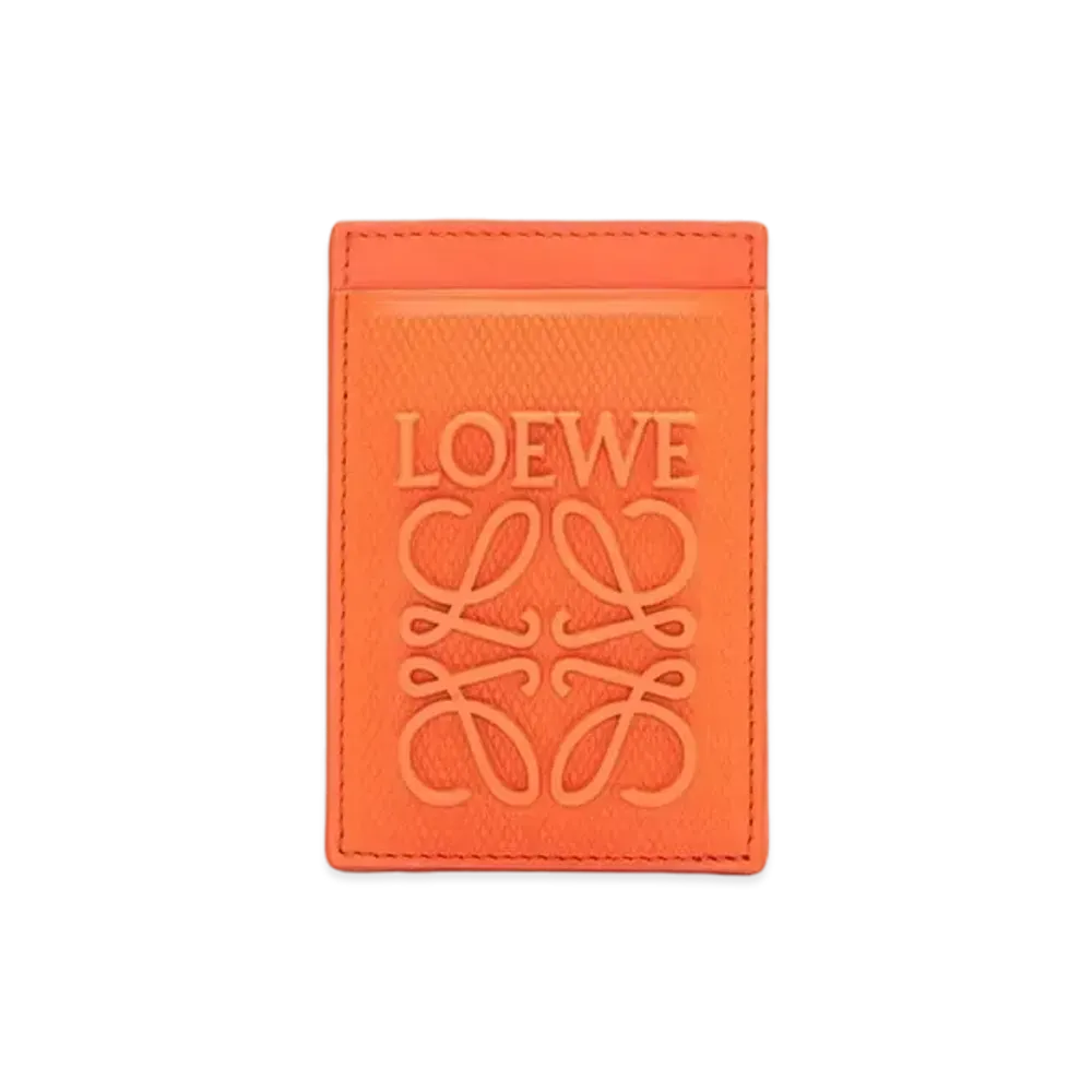 LOEWE Slim Cardholder in Diamond Calfskin "Orange"