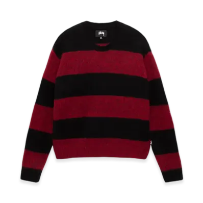 Stussy Big Stripe Crew "Red"