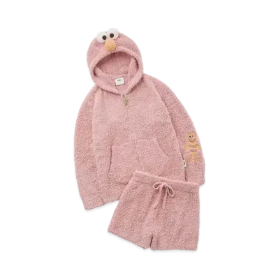 GELATO PIQUE x Sesame Street Elmo Parka & Short Pants Set "Pink"