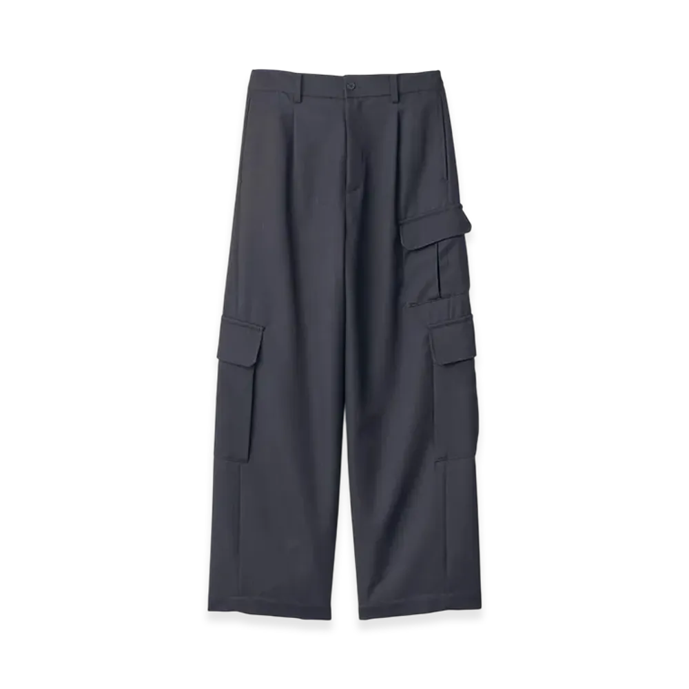 ssstein Wool Kersey Cargo Trousers "Dark Navy"