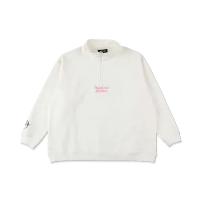 WIND AND SEA x MALBON HALF ZIP SWEAT "White"