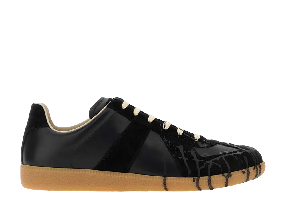 Maison Margiela Leather Replica Sneakers "Black"