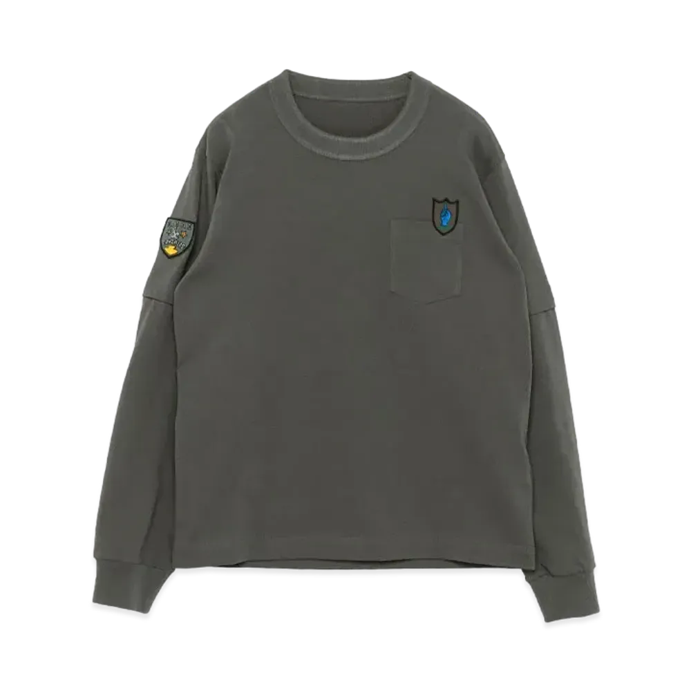 sacai x Gonz Patch Long Sleeve T-Shirt "Khaki"