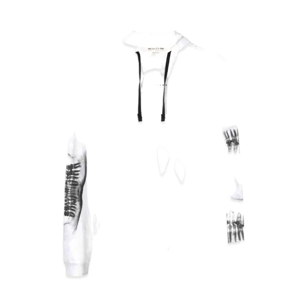 1017 ALYX 9SM Graphic-Print Pullover Hoodie "White"