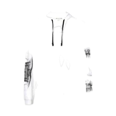 1017 ALYX 9SM Graphic-Print Pullover Hoodie "White"